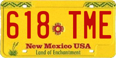 NM license plate 618TME