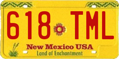 NM license plate 618TML