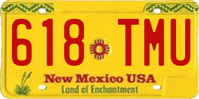 NM license plate 618TMU