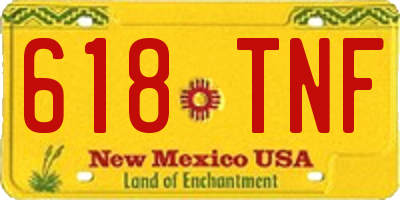 NM license plate 618TNF