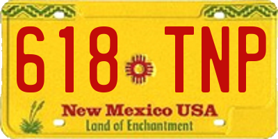 NM license plate 618TNP