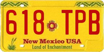 NM license plate 618TPB