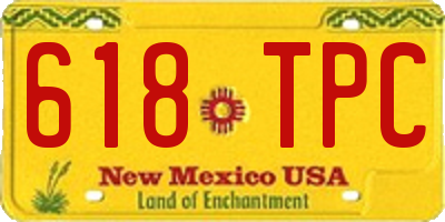 NM license plate 618TPC