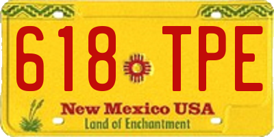 NM license plate 618TPE