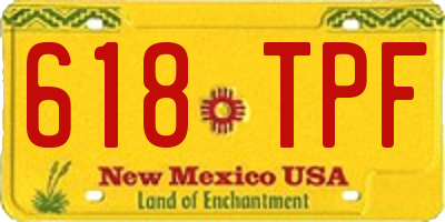 NM license plate 618TPF