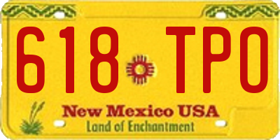 NM license plate 618TPO