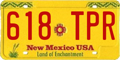 NM license plate 618TPR