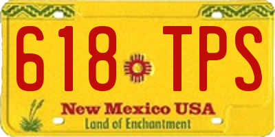 NM license plate 618TPS