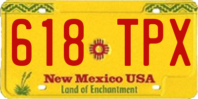 NM license plate 618TPX