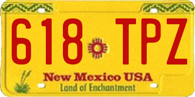 NM license plate 618TPZ