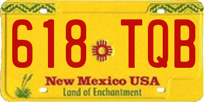 NM license plate 618TQB