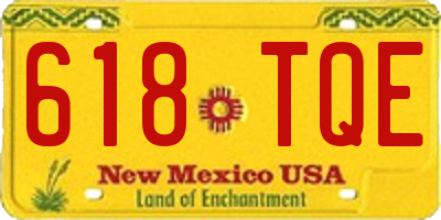 NM license plate 618TQE