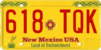 NM license plate 618TQK