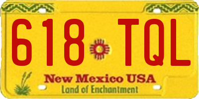 NM license plate 618TQL