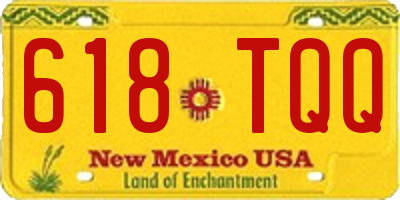 NM license plate 618TQQ