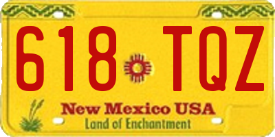 NM license plate 618TQZ