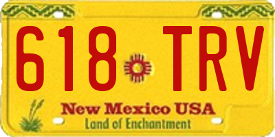 NM license plate 618TRV