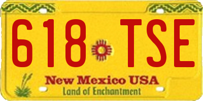 NM license plate 618TSE