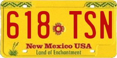 NM license plate 618TSN