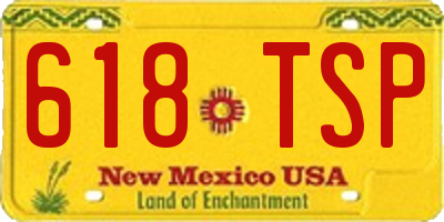 NM license plate 618TSP
