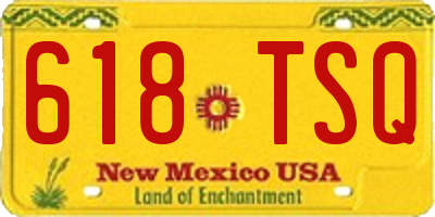 NM license plate 618TSQ