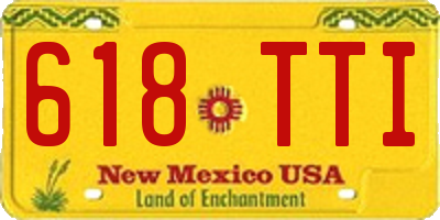 NM license plate 618TTI