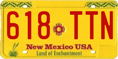 NM license plate 618TTN