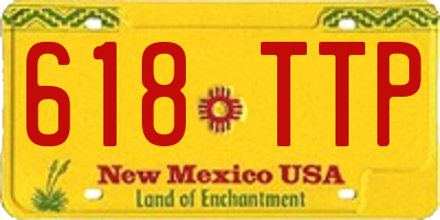 NM license plate 618TTP