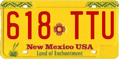 NM license plate 618TTU