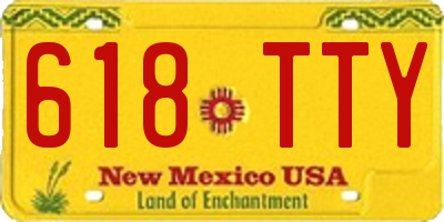 NM license plate 618TTY