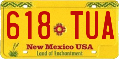 NM license plate 618TUA