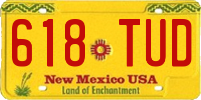 NM license plate 618TUD