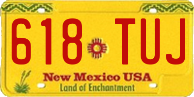 NM license plate 618TUJ