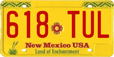 NM license plate 618TUL
