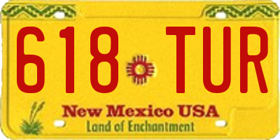 NM license plate 618TUR