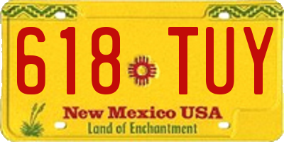 NM license plate 618TUY