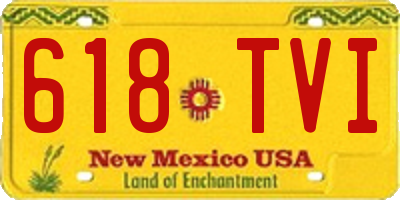 NM license plate 618TVI