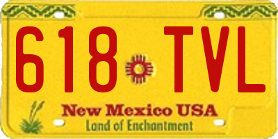 NM license plate 618TVL