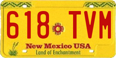 NM license plate 618TVM