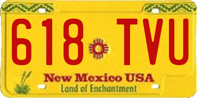 NM license plate 618TVU