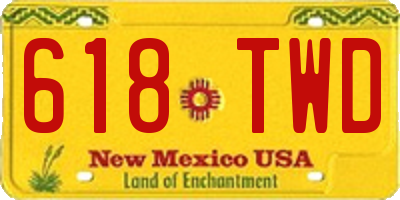 NM license plate 618TWD