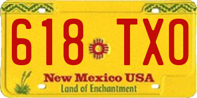 NM license plate 618TXO