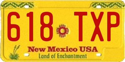 NM license plate 618TXP