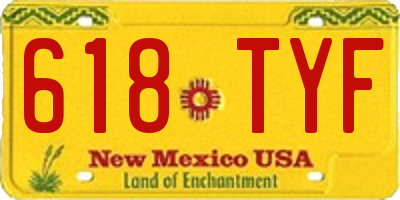 NM license plate 618TYF