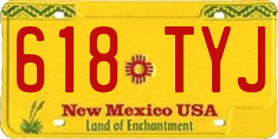 NM license plate 618TYJ