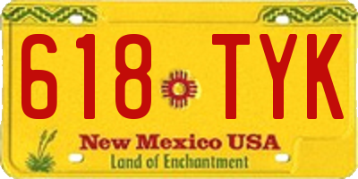 NM license plate 618TYK