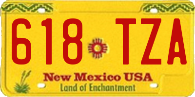 NM license plate 618TZA