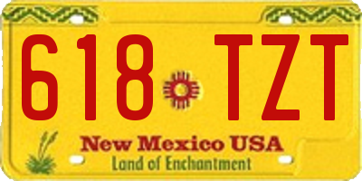 NM license plate 618TZT