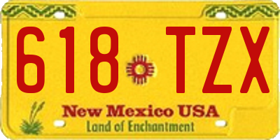 NM license plate 618TZX