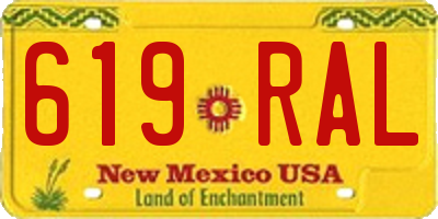 NM license plate 619RAL